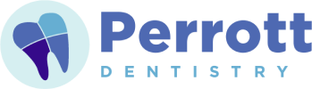 Perrott Dentistry logo in blue