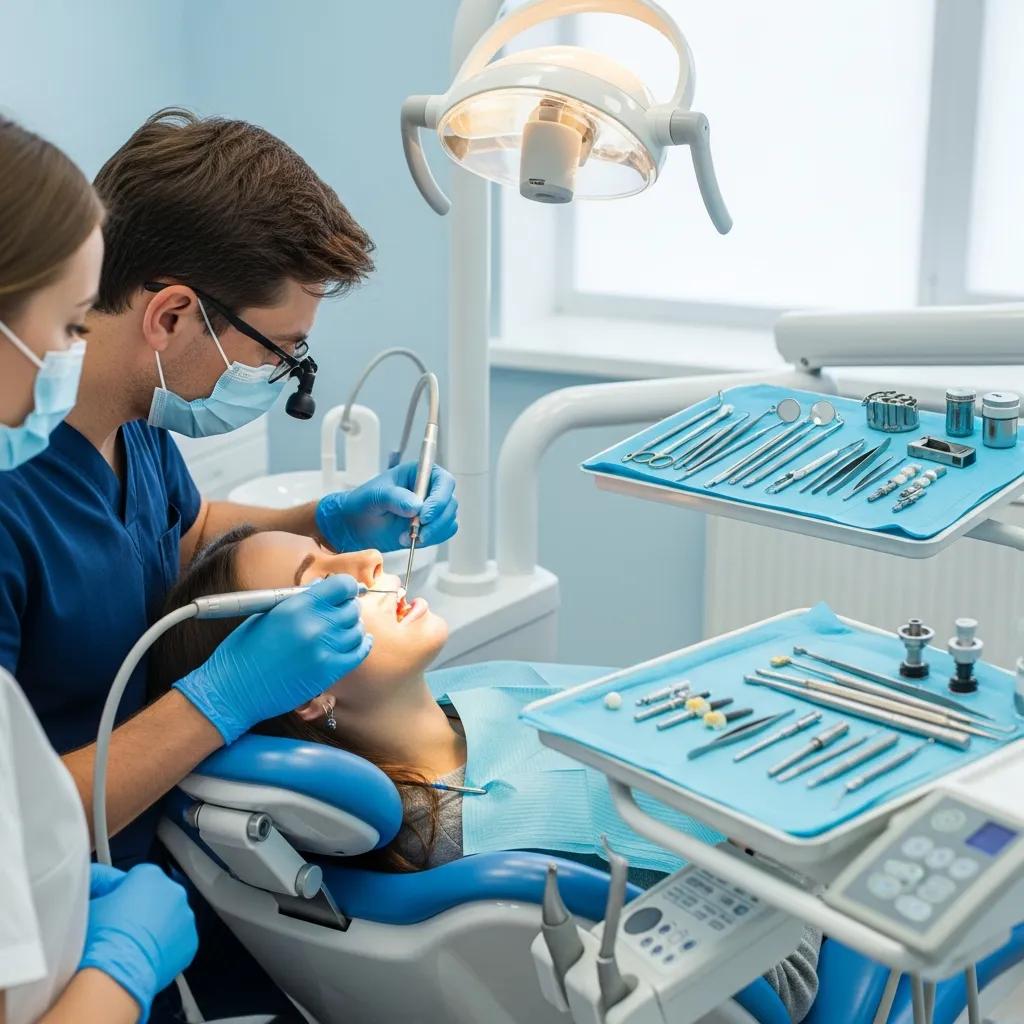 dentist-performing-a-dental-implant-procedure-on-a-patient-in-a-dental-chair